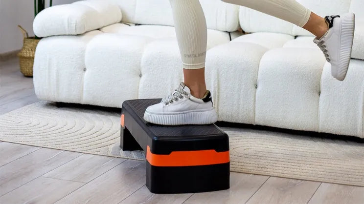 Line Sport 3 pakopų reguliuojamas mankštos steperis, 3,2 kg, oranžinis