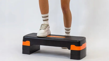 Line Sport 3 pakopų reguliuojamas mankštos steperis, 3,2 kg, oranžinis