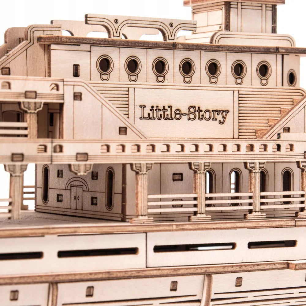 „Little Story“ medinė 3D garlaivio dėlionė – garlaivio modelis dovanai