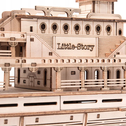 „Little Story“ medinė 3D garlaivio dėlionė – garlaivio modelis dovanai