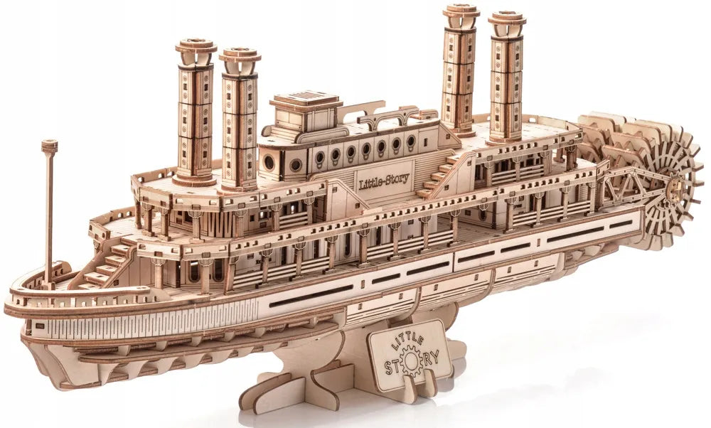 „Little Story“ medinė 3D garlaivio dėlionė – garlaivio modelis dovanai