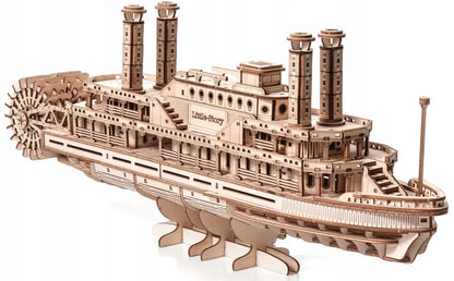 „Little Story“ medinė 3D garlaivio dėlionė – garlaivio modelis dovanai
