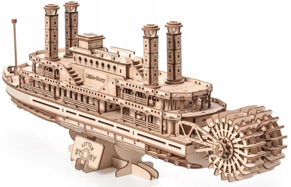 „Little Story“ medinė 3D garlaivio dėlionė – garlaivio modelis dovanai