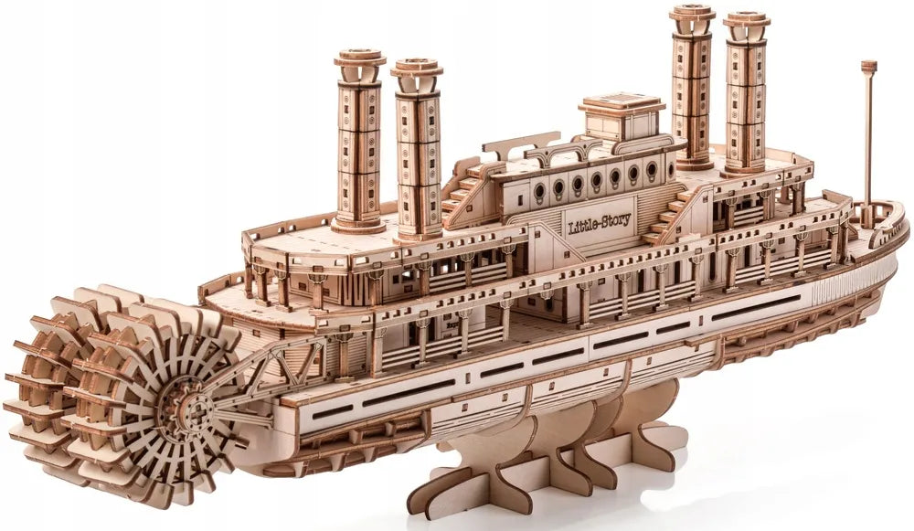 „Little Story“ medinė 3D garlaivio dėlionė – garlaivio modelis dovanai