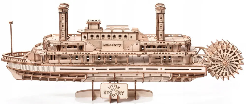 „Little Story“ medinė 3D garlaivio dėlionė – garlaivio modelis dovanai