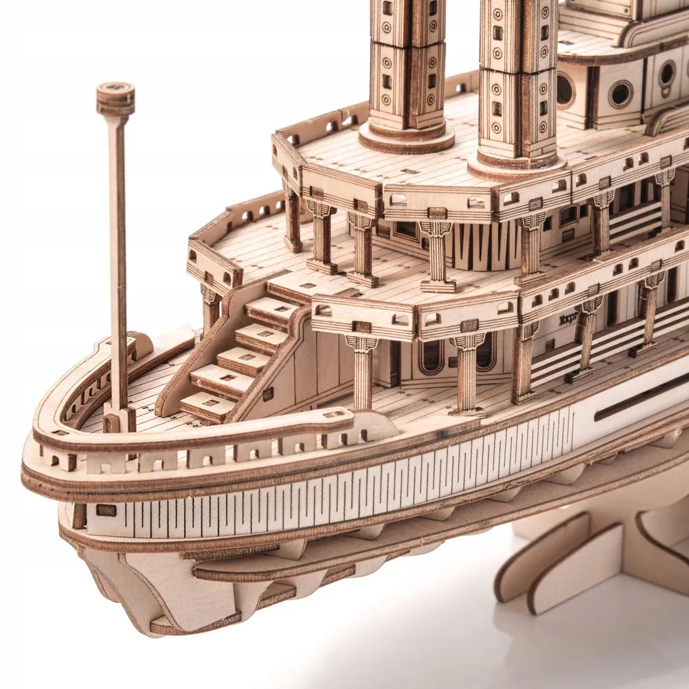 „Little Story“ medinė 3D garlaivio dėlionė – garlaivio modelis dovanai