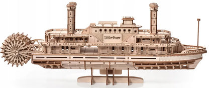 „Little Story“ medinė 3D garlaivio dėlionė – garlaivio modelis dovanai