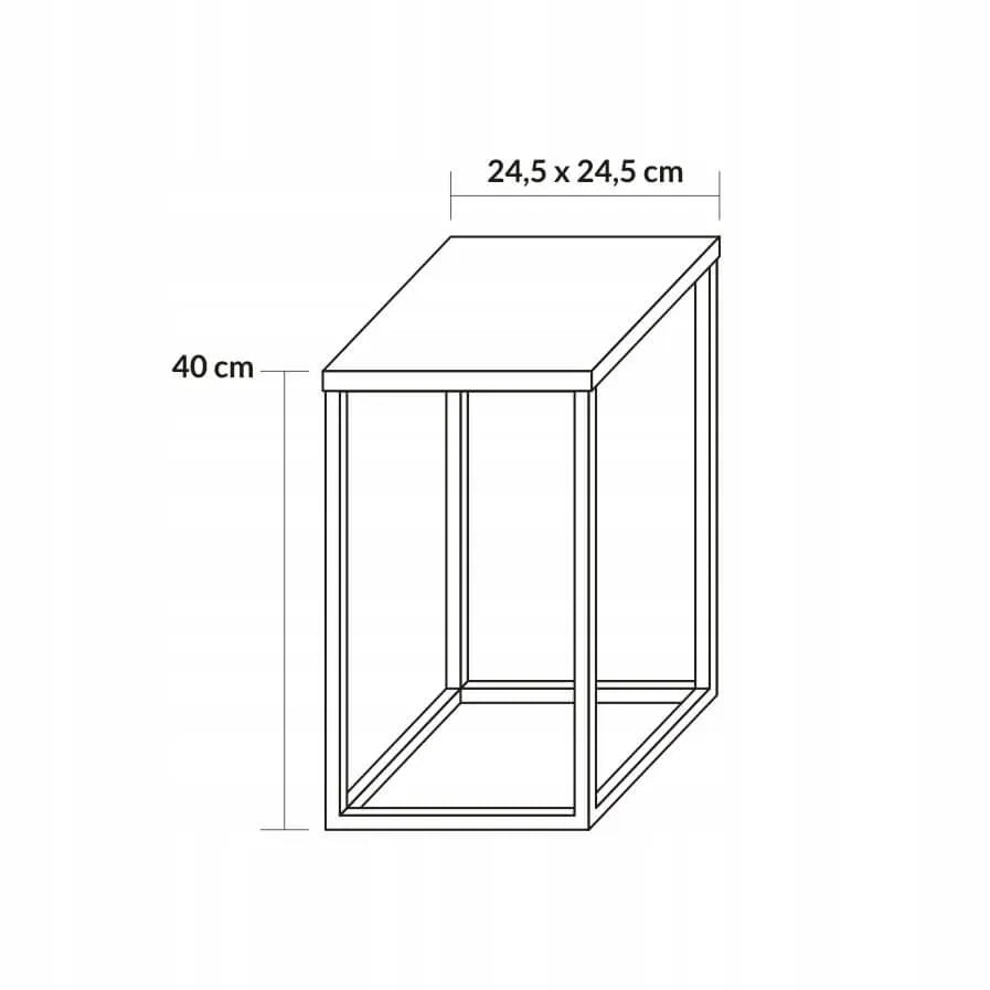 LOFT metalinis gėlių stovas, baltas, 40 cm