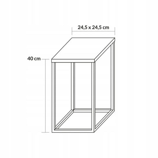 LOFT metalinis gėlių stovas, juodas, 40 cm