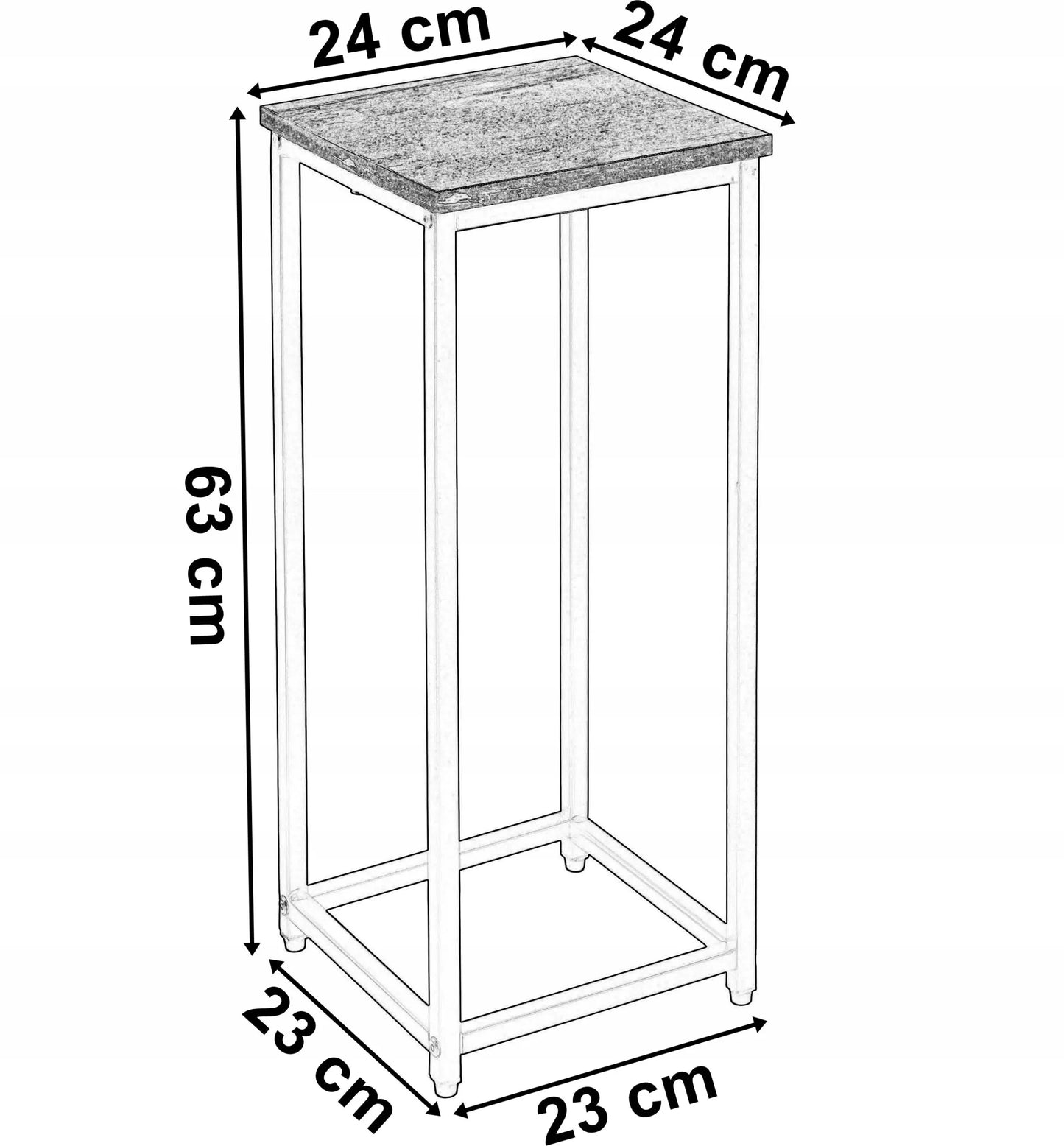 Loftinio stiliaus gėlių stovas ARBEN CRAFT 60 cm