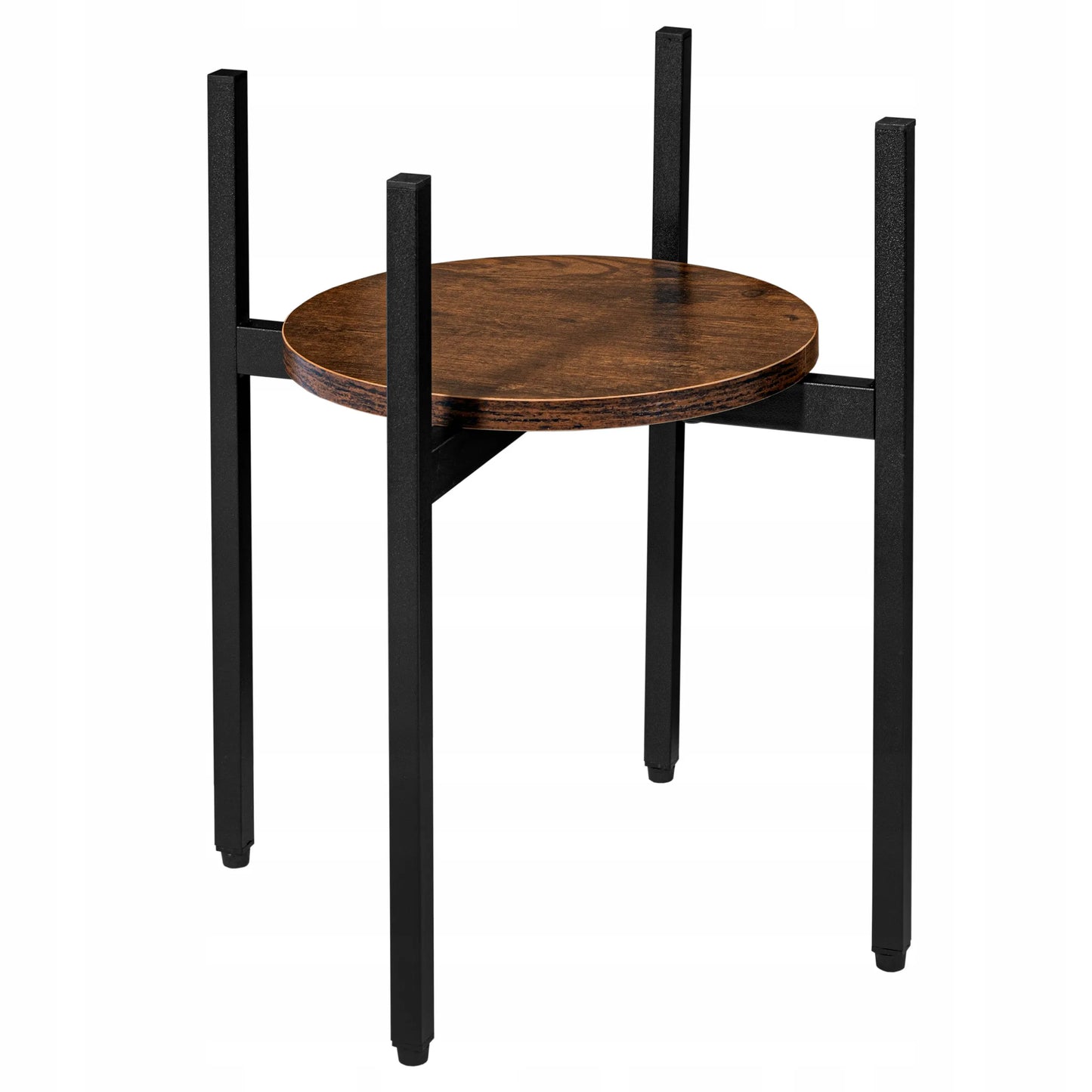 Loftinio stiliaus pastatomas gėlių stovas Torre Rustic, 40 cm, juodas