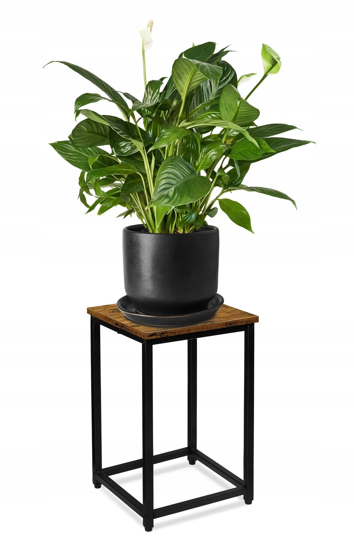 Loftinis gėlių stovas ARBEN RUSTIC, juodas, 40 cm