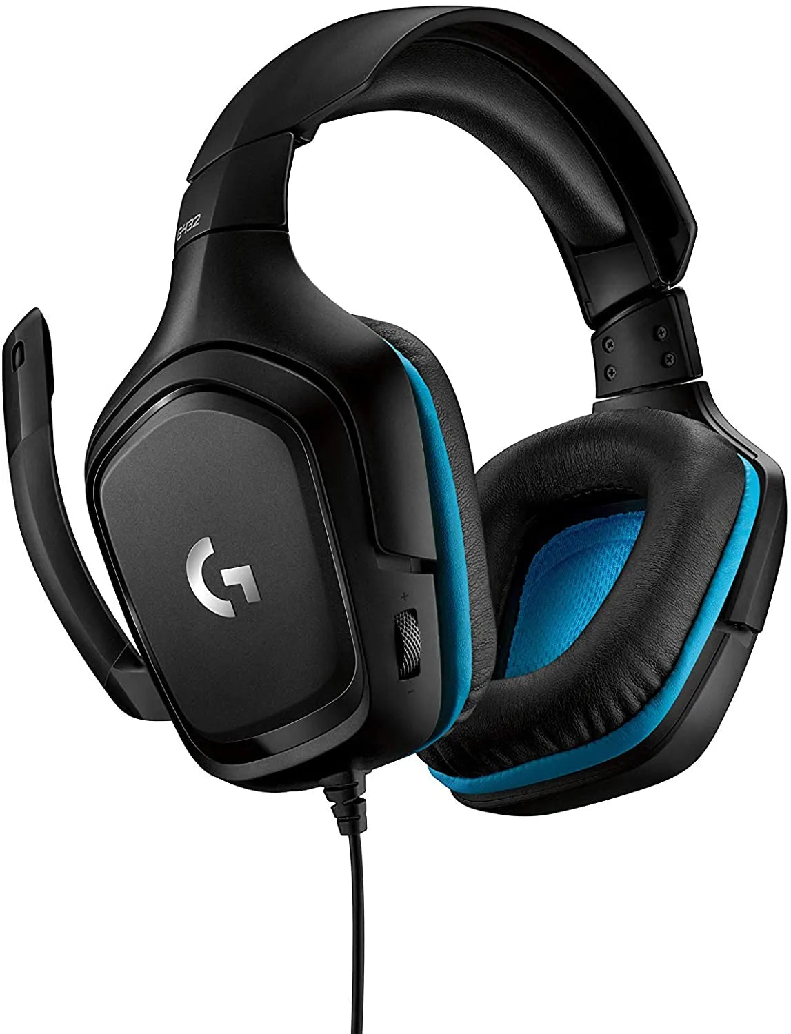 „Logitech G432“ 981-000770 laidinės žaidimų ausinės su mikrofonu, 7.1 erdviniu garsu, USB, juodos ir mėlynos