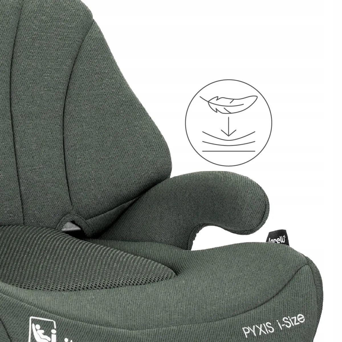 Lorelli Pyxis i-Size 125-150 cm automobilinė kėdutė su ISOFIX jungtimi, 2-in-1 paaukštinta kėdutė