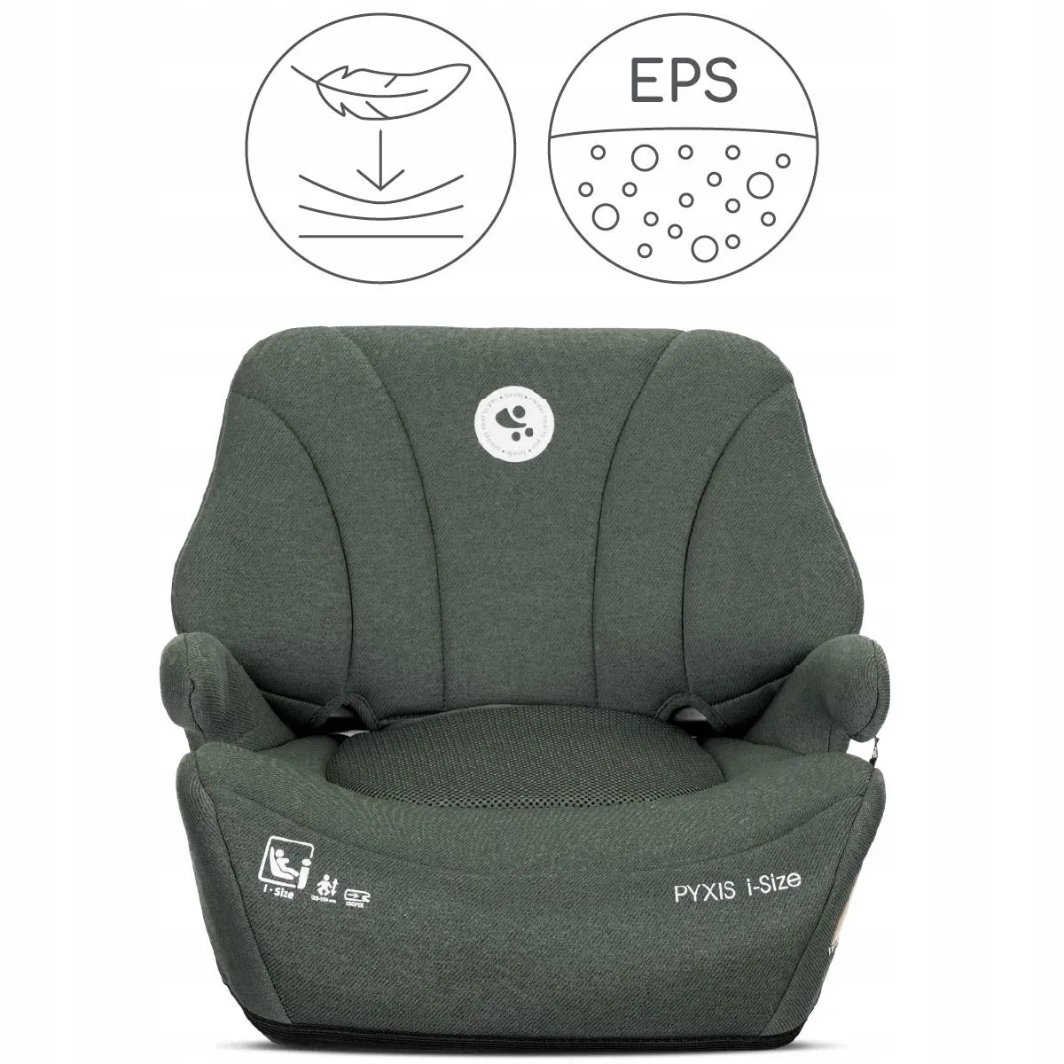 Lorelli Pyxis i-Size 125-150 cm automobilinė kėdutė su ISOFIX jungtimi, 2-in-1 paaukštinta kėdutė