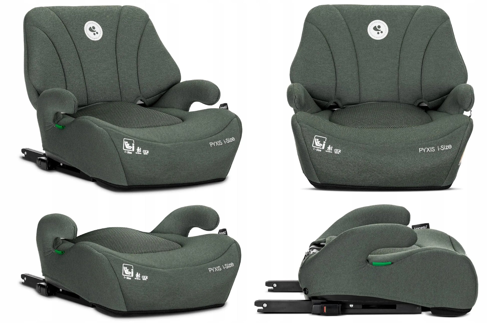 Lorelli Pyxis i-Size 125-150 cm automobilinė kėdutė su ISOFIX jungtimi, 2-in-1 paaukštinta kėdutė
