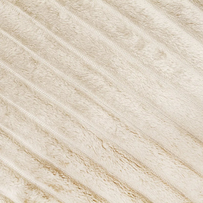„Łóżkoholicy Nuvio“ mikropluošto pledas–užtiesalas su reljefinėmis juostomis, 160 × 200 cm, šviesiai smėlio spalvos