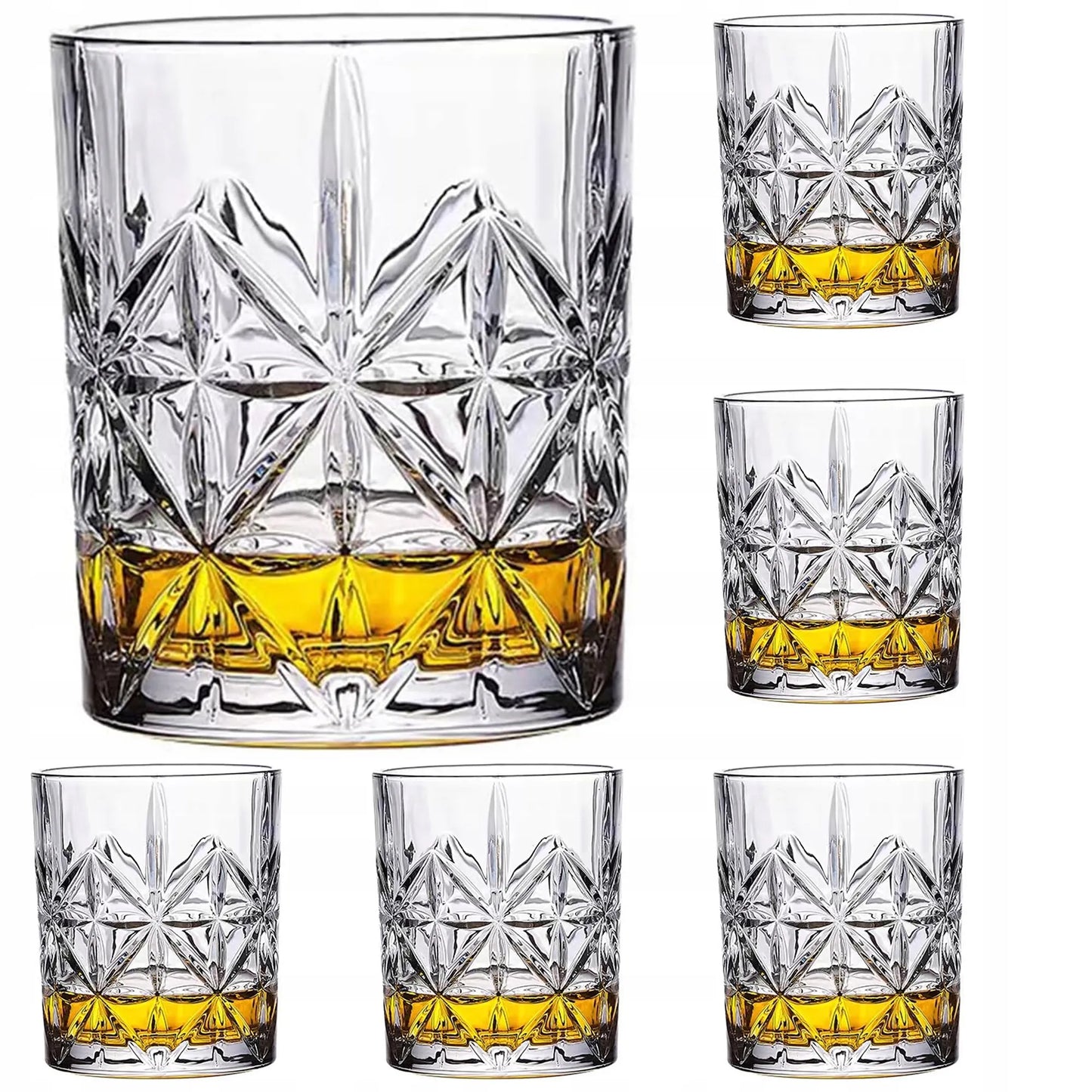 LUXITO Glow viskio stiklinės 320 ml komplektas, 6 vnt.