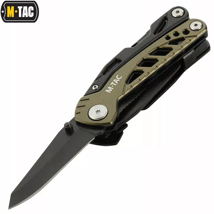 M-TAC daugiafunkcis įrankis MULTITOOL Type 2 Green/Black su dėklu