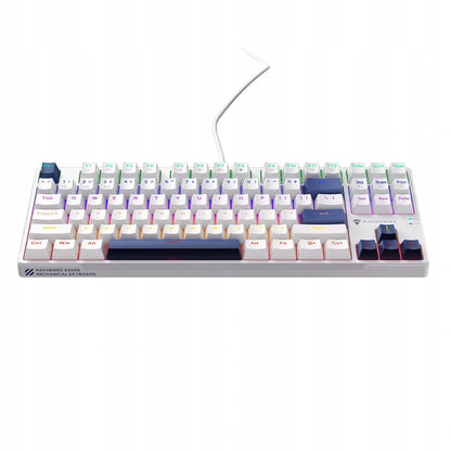 Machenike K500B-B87 mechaninė žaidimų klaviatūra su „Red Switch“ jungikliais, RGB apšvietimu, balta