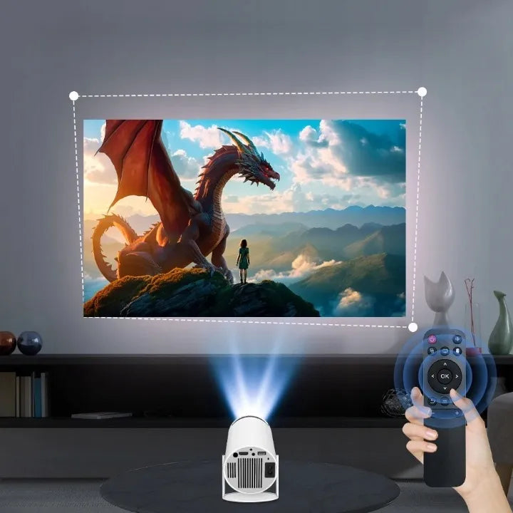 „Magcubic HY300 Pro“ projektorius, 4K, „Android 11“, HIFI 5 W garsiakalbis, „Wi-Fi“, vaikams