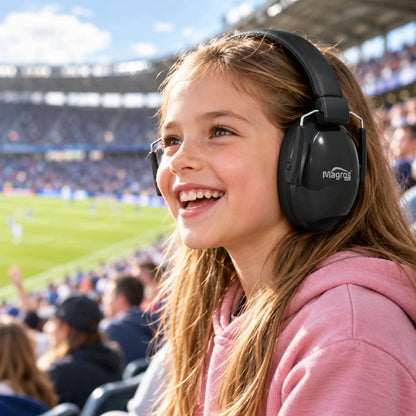 „Magros KIDS KM-2“ apsauginės triukšmą slopinančios ausinės vaikams nuo 3 metų, juodos