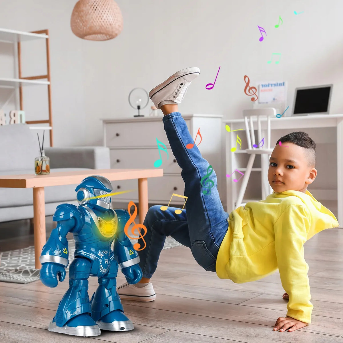 „MalPlay“ nuotoliniu būdu valdomas interaktyvus robotas, šoka, vaikšto ir dainuoja