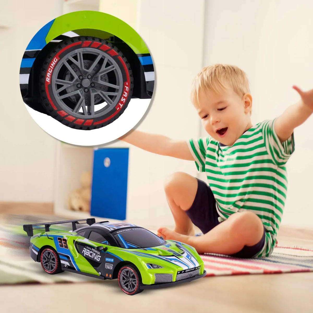 „MalPlay“ nuotoliniu būdu valdomas RC automobilis 1:12 su LED apšvietimu