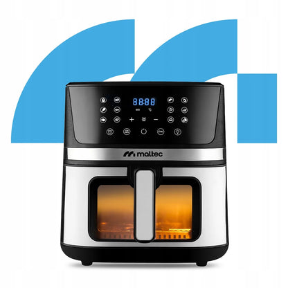 Maltec bebalė oro gruzdintuvė Air Fryer, 7L talpos, 1800W galingumo, su langeliu