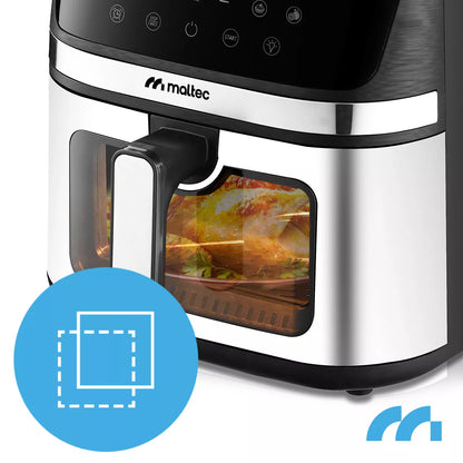 Maltec bebalė oro gruzdintuvė Air Fryer, 7L talpos, 1800W galingumo, su langeliu