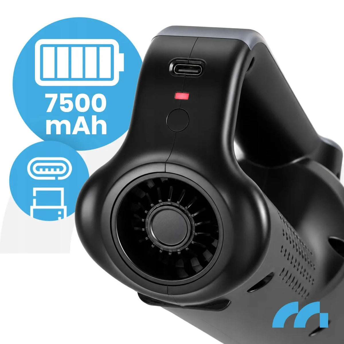 MalTec CYCLONE-150 belaidis rankinis dulkių siurblys automobiliui ir namams su pūstuvo funkcija ir priedais