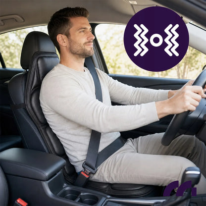 MalTec SeatVibe Lux vibruojantis masažo kilimėlis su šildymo funkcija, 113 × 48 cm