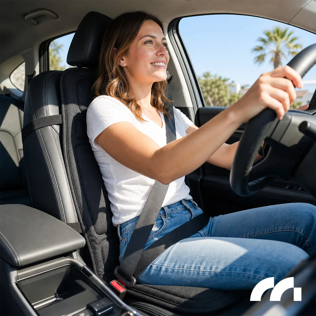 MalTec SeatVibe šildomas vibruojantis masažo kilimėlis kėdei ir automobilio sėdynei