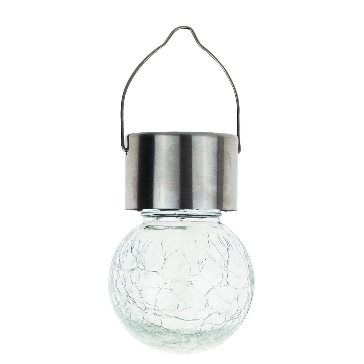 Martom TG60452 stiklinis dekoratyvinis pakabinamas saulės LED sodo šviestuvas-rutulys su kabliuku