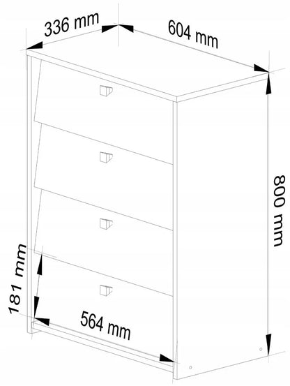 Matkam RUB460 batų spintelė, balta, kompaktiška ir talpi