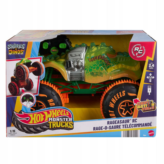„Mattel Hot Wheels Monster Truck R/C Rageasaur“ 1:15 nuotoliniu būdu valdomas automobilis