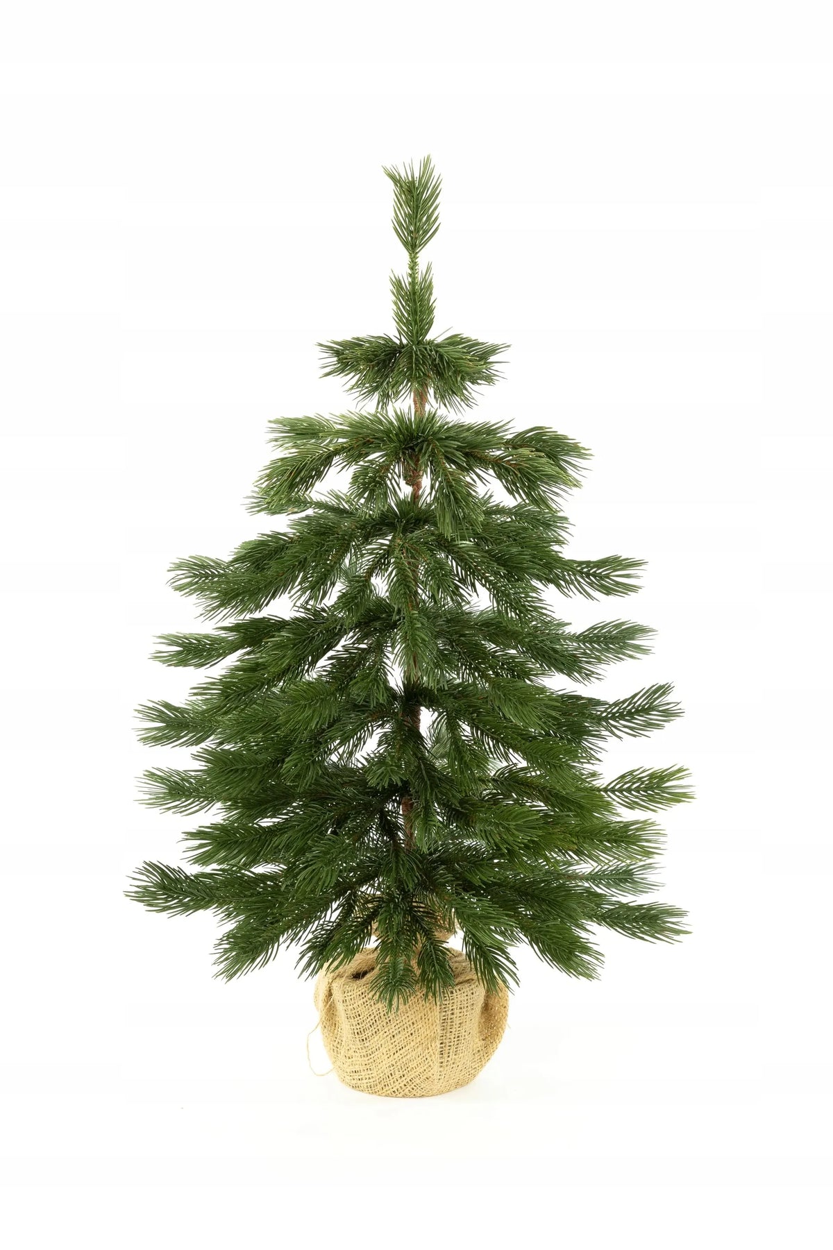 Maža dirbtinė eglutė LIMBA MINI, 60 cm, 100 % PE 3D, vazone su džiuto dekoru