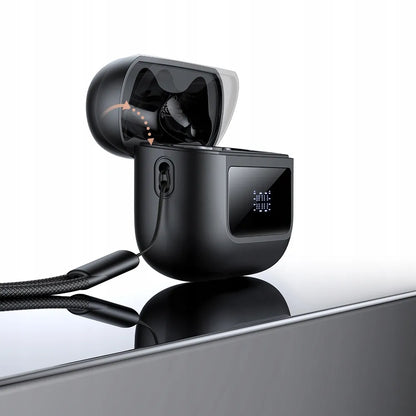 „Mcdodo Dynamic“ belaidės įkišamosios „Bluetooth“ ausinės su mikrofonu, įkrovimo dėklu ir dirželiu