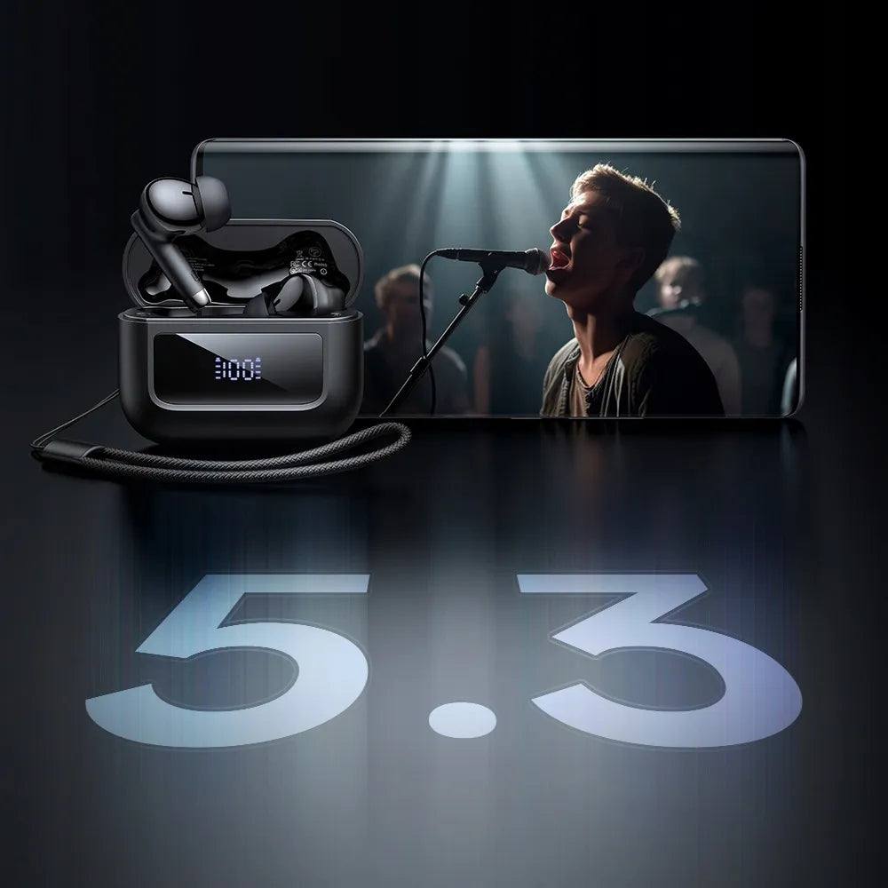 „Mcdodo Dynamic“ belaidės įkišamosios „Bluetooth“ ausinės su mikrofonu, įkrovimo dėklu ir dirželiu
