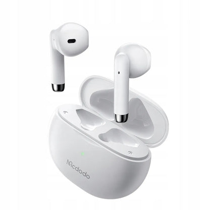 „Mcdodo Earbuds Lite“ belaidės į ausis įstatomos ausinės, „Bluetooth 5.3“, su mikrofonu, baltos