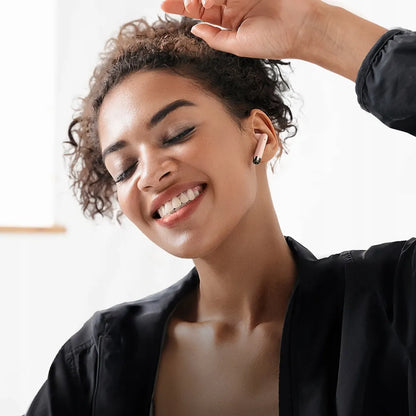 Mcdodo Earbuds Lite HP-8032 belaidės rožinės ausinės su mikrofonu ir įkrovimo dėklu