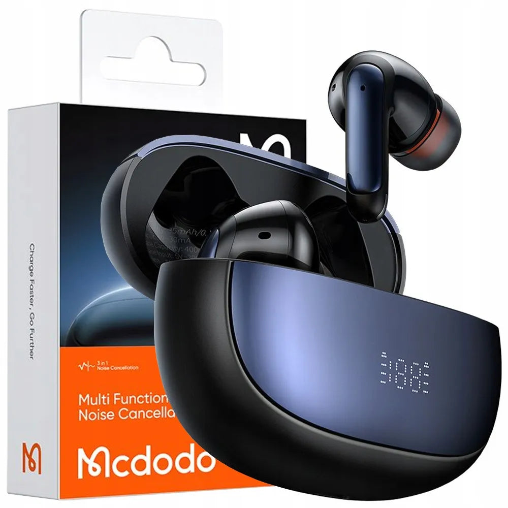 „McDodo N2 Pro“ belaidės į ausis kišamos „Bluetooth“ ausinės su mikrofonu, įkrovimo dėklu ir ANC