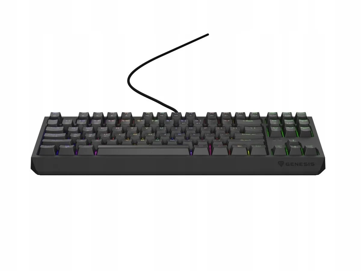 Mechaninė žaidimų klaviatūra Genesis Thor 230 TKL, US QWERTY, RGB, Outemu Red, juoda