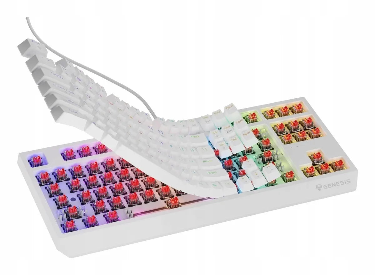 Mechaninė žaidimų klaviatūra Genesis Thor 230 TKL US RGB, Outemu Red