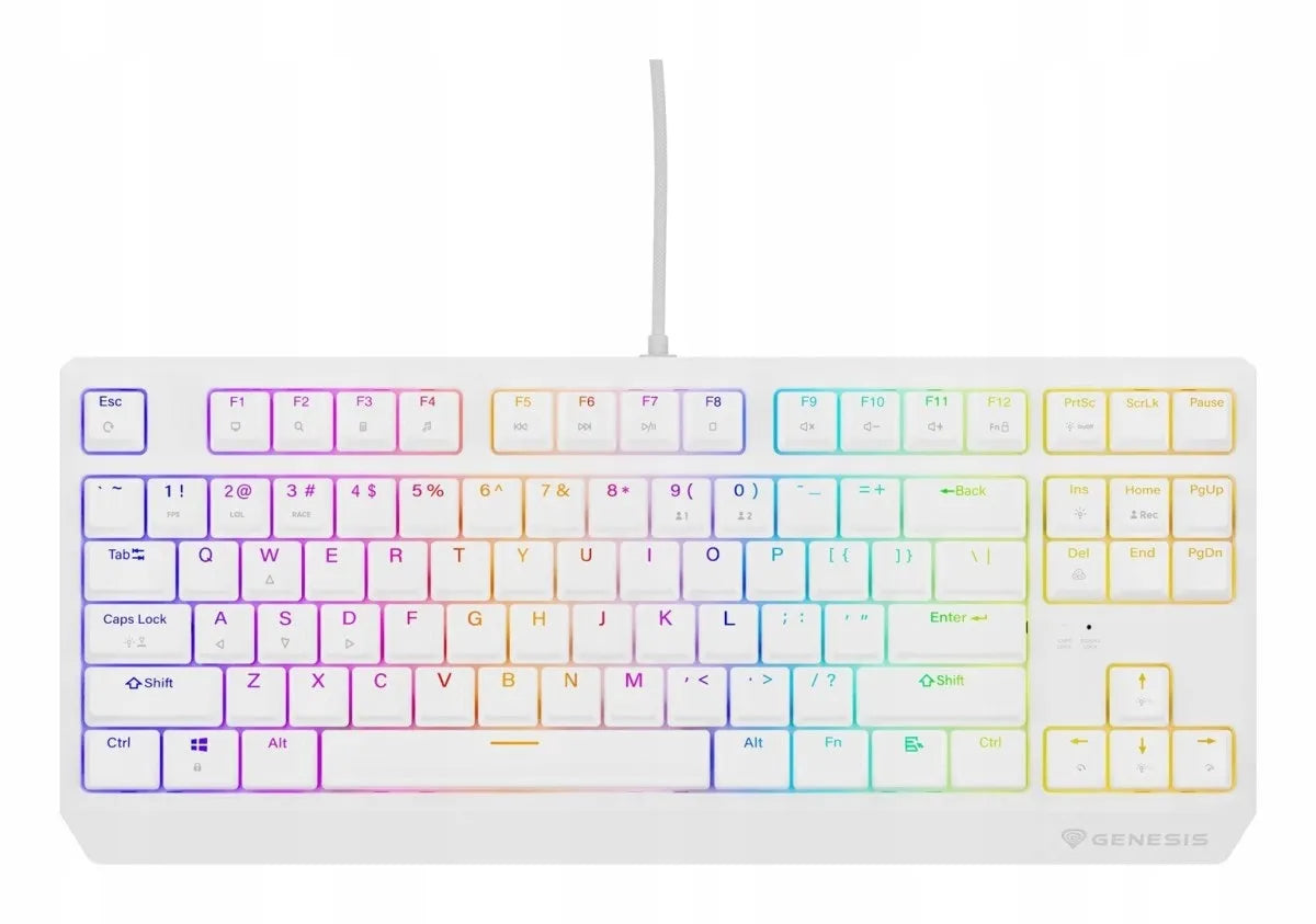 Mechaninė žaidimų klaviatūra Genesis Thor 230 TKL US RGB, Outemu Red