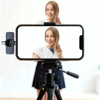Media-Tech MT416 – 2 belaidžiai prisegami mini mikrofonai telefonui su USB-C ir Lightning imtuvu