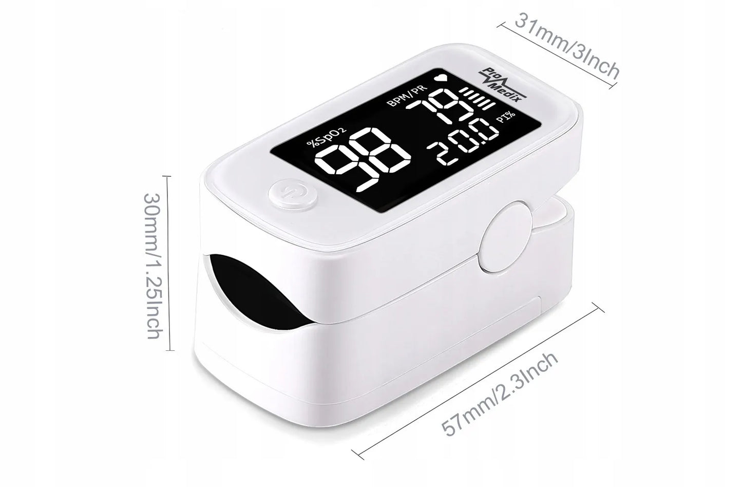 Medicininis pirštinis pulsometras, LED HD