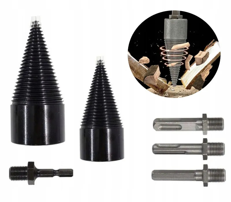 Medienos skaldymo grąžtai, 2 vnt., 38–42 mm