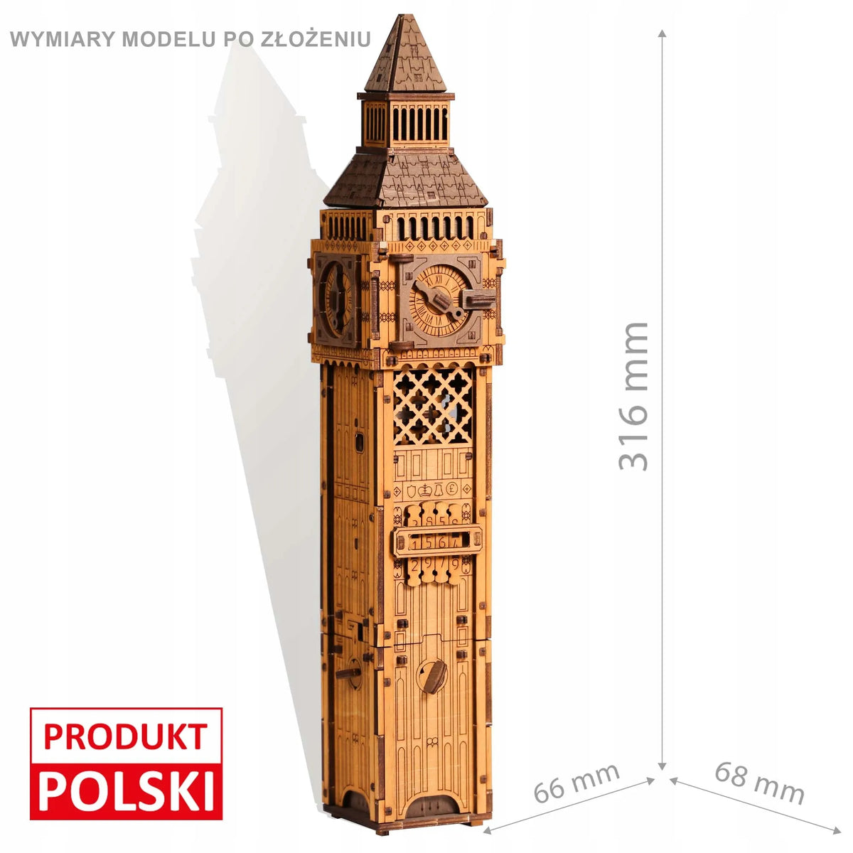 Medinė 3D dėlionė „Big Ben“ – edukacinis žaidimas ir konstravimo rinkinys