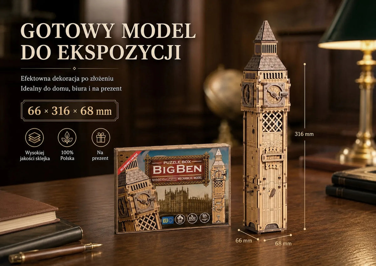 Medinė 3D dėlionė „Big Ben“ – edukacinis žaidimas ir konstravimo rinkinys